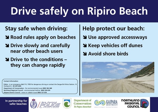  Signs like these are being erected on Ripiro beach to encourage more responsible behaviour